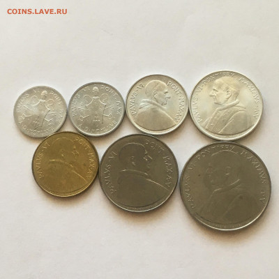 Ватикан 1967г 7 монет от 1 до 100 лир - image-05-08-20-04-57-2