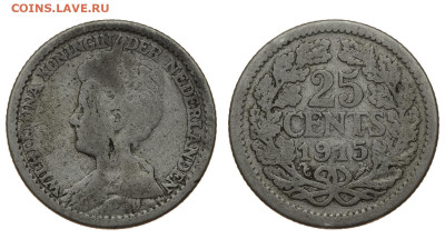Нидерланды. 25 центов 1915 г. До 11.08.20. - DSH_8129.JPG