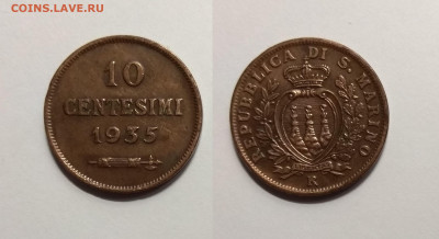 Сан-Марино 10 чентезимо 1935 года - 9.08 22:00мск - IMG_20200621_102754