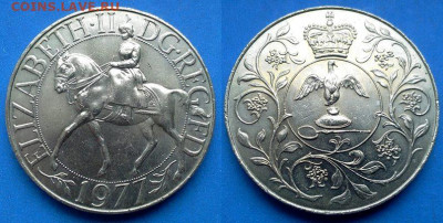 Великобритания - 25 пенсов 1977 (Серебряный юбилей) до 11.08 - Великобритания 25 пенсов, 1977