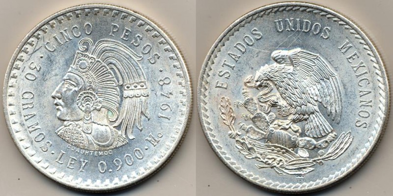 Серебро Мексика песо 1948 - pesos1948.JPG