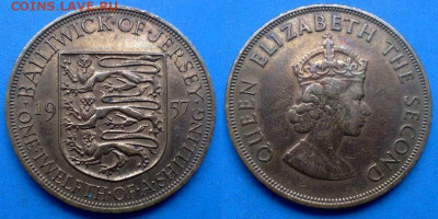 12 шиллинга 1957 года до 15.08 - Джерси 1.12 шиллинга, 1957