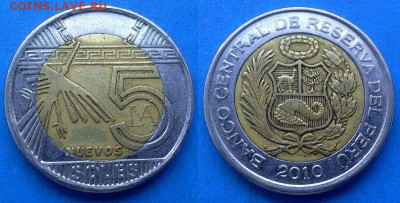 Перу - 5 новых солей 2010 года (БИМ) до 15.08 - Перу 5 новых солей, 2010