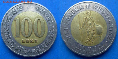 Албания - 100 леков 2000 года (БИМ) до 15.08 - Албания 100 леков, 2000