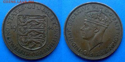 12 шиллинга 1946 года до 15.08 - Джерси 1,12 шиллинга, 1946