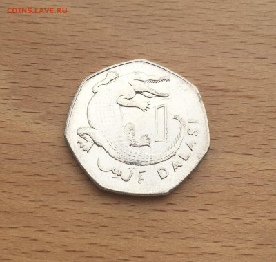 Гамбия 1 даласи 2014 Крокодил фауна - IMG_3919.JPG