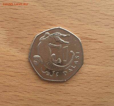 Гамбия 1 даласи 2014 Крокодил фауна - IMG_3917.JPG