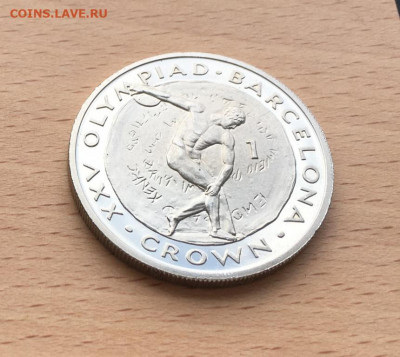 Гибралтар 1 крона 1991 Олимпийские игры Барселона дискобол - gibraltar_1_krona_1991_olimpijskie_igry_barselona_1992_diskobol_metanie_diska_sport_olimpiada (2)