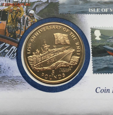 Крона Шайба Остров Мэн 5 фунтов 1999 Катер служба спасения - krona_shajba_ostrov_men_5_funtov_1999_175_let_sluzhbe_spasenija_kater_flot_kpd_konvert_pervogo_dnja (2)