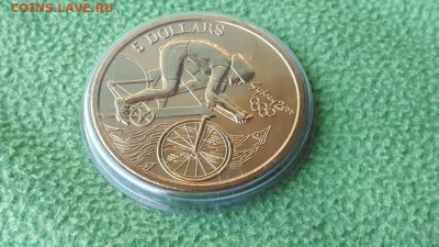 Крона Шайба Австралия 5$ долларов 2000 велоспорт Олимпиада - krona_shajba_avstralija_5_dollarov_2000_velosport_olimpiada_sidnej_olimpijskie_igry_sport