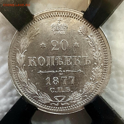 20 Копеек 1877 года СПБ HI UNC MC63 РНГА  до 17.8.22.00 - 20200813_150715