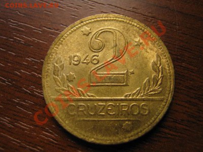 Бразилия 2 крузейро 1946 до 15.09 в 21.00 М - Изображение 016