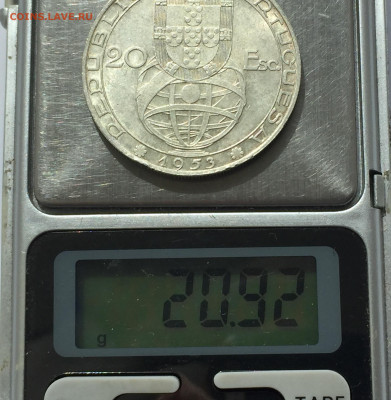 Португалия 20 эскудо, 1953 с 200 серебро 800 проба - IMG_3866.JPG