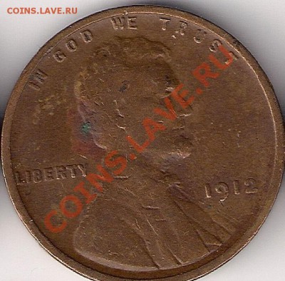 США 1 цент 1912 до 16.9.11 22-00 мск - 1912