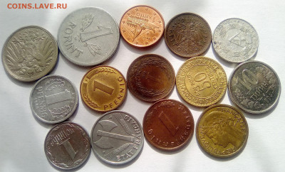 Иностранные монеты, разные 14 шт. до 17.08.20 - 2222
