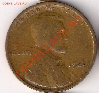 США 1 цент 1923 до 16.9.11 22-00 мск - 1923