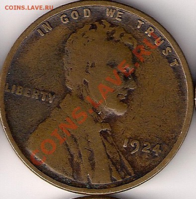 США 1 цент 1924 до 16.9.11 22-00 мск - 1924