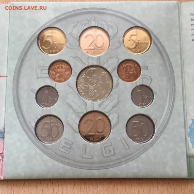 Бельгия 2001 г Годовой набор +жетон, 10 монет - image-09-08-20-10-48-1