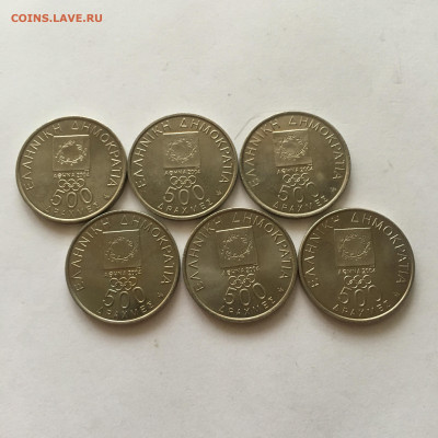 Греция 500 драхм 2000г набор "Олимпиада 2000" 6 монет - image-16-08-20-05-55