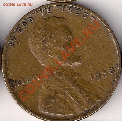 США 1 цент 1938 до 16.9.11 22-00 мск - 1938