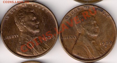 США 1 цент 1939+1939S до 16.9.11 22-00 мск - 1939