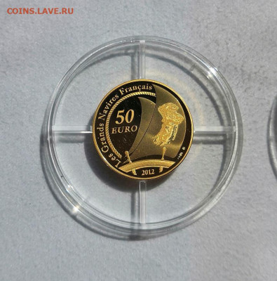 50 евро Франция 2012 Парусник Гермиона. Золото. Proof. - IMG_20200808_154554