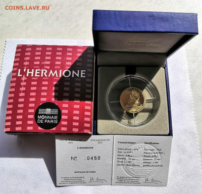 50 евро Франция 2012 Парусник Гермиона. Золото. Proof. - IMG_20200808_154240