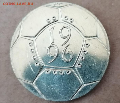 2 фунта Великобритании ЧЕ по футболу 1996 до 24.08.20 22.00 - англия 2 фунта реверс