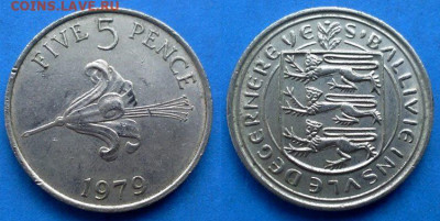 Гернси - 5 пенсов 1979 года до 24.08 - Гернси 5 пенсов, 1979