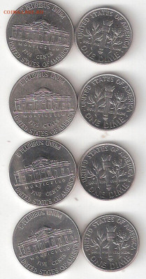 США: Даймы(10центов), Никель(5центов) 2014,15,16,17D ФИКС - Дайм,Никель 2014,15,15,17D a