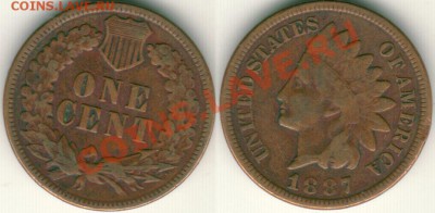США, 1 цент 1887 - до 21-00мск 15.09 - usa-1c-1887
