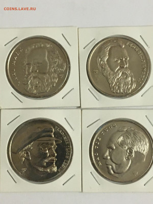 1 песо Куба 2002г "К.Марс, Ф.Энгельс, В.Ленин, Мао", 4 шт - image-28-07-20-11-20-1