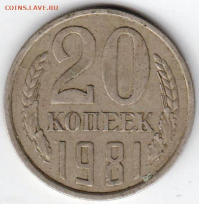 20 копеек 1981 г. перепутка до 30.08.20 г. в 23.00 - 021