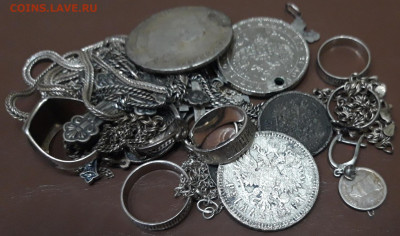 Лом серебра-ложки, подстаканник и прочее, 1 килограмм - xaFmG8QMSLk