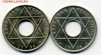 10 пенни 1936г Зап Африка UNC ! Разные 2 монеты. до 24 08 - File0848