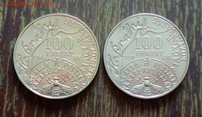 ВЕНГРИЯ - 100ф. Андраш Фай (2 разновида) - до 1.09, 22.00 - Венгрия 100ф две монеты Андраш Фай-86, 90-1