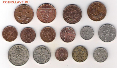 Великобритания 15 монет до 1 .09 в 22.10 - Англия 15 монет