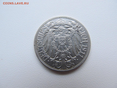 Германия( Веймарская Республика 25 Пфенинговс 1911 Года А - IMG_5305.JPG