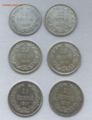 25 пенни 1909-1917 гг (6 шт.) До 3.09.2020 22.00 по МСК - C5D0EB52-EEA0-4F4B-8D69-B05B5588F009