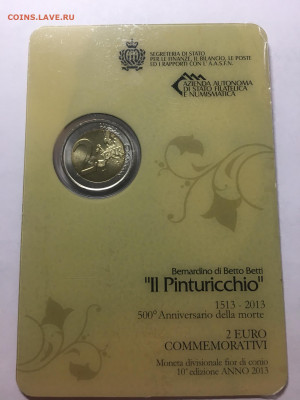 Сан-Марино 2013г 2 Евро "Пинтуриккьо" блистер - image-28-08-20-08-00