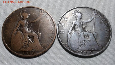 Одна пени 1918 KN Англия - IMG_20200829_195733