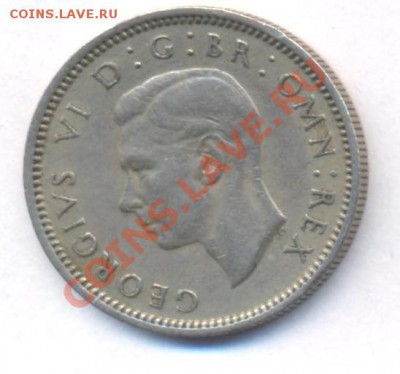 Великобритания 6 пенсов 1950 г. До 16.09.11 г. 21-00 МСК. - 6 пенсов.1