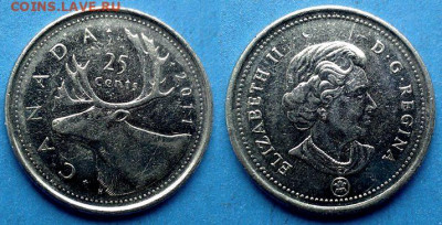 Канада - 25 центов 2011 года (Фауна) до 5.09 - Канада 25 центов, 2011
