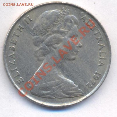 Австралия 10 центов 1972 г.До 16.09.11 г. 21-00 МСК. - Австр.