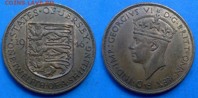 12 шиллинга 1946 года до 5.09 - Джерси 1.12 шиллинга, 1946