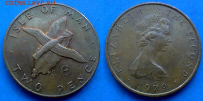 Остров Мэн - 2 пенса 1979 года (АА) до 5.09 - Остров Мэн 2 пенса, 1979