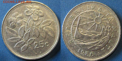 МАЛЬТА 25 центов 1986г До 03-09 В22-00 мск - мальта 25 ц