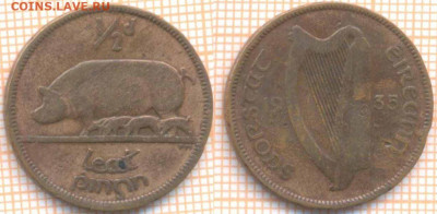 2 пенни 1935 г.,до 7.09.2020 г. 22.00 по Москве - Ирландия полпенни 1935  1563