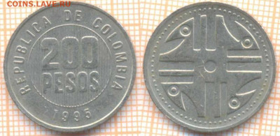 Колумбия 200 песо 1995 г., до  7.09.2020 г. 22.00 по Москве - Колумбия 200 песо 1995 1574