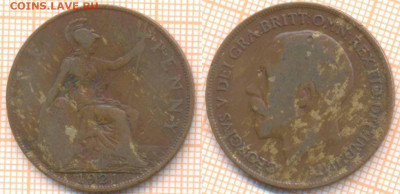 Великобритания 1 пенни 1921 г., до 7.09.2020 г. 22.00 по Мос - Великобритания 1 пенни 1921 1416